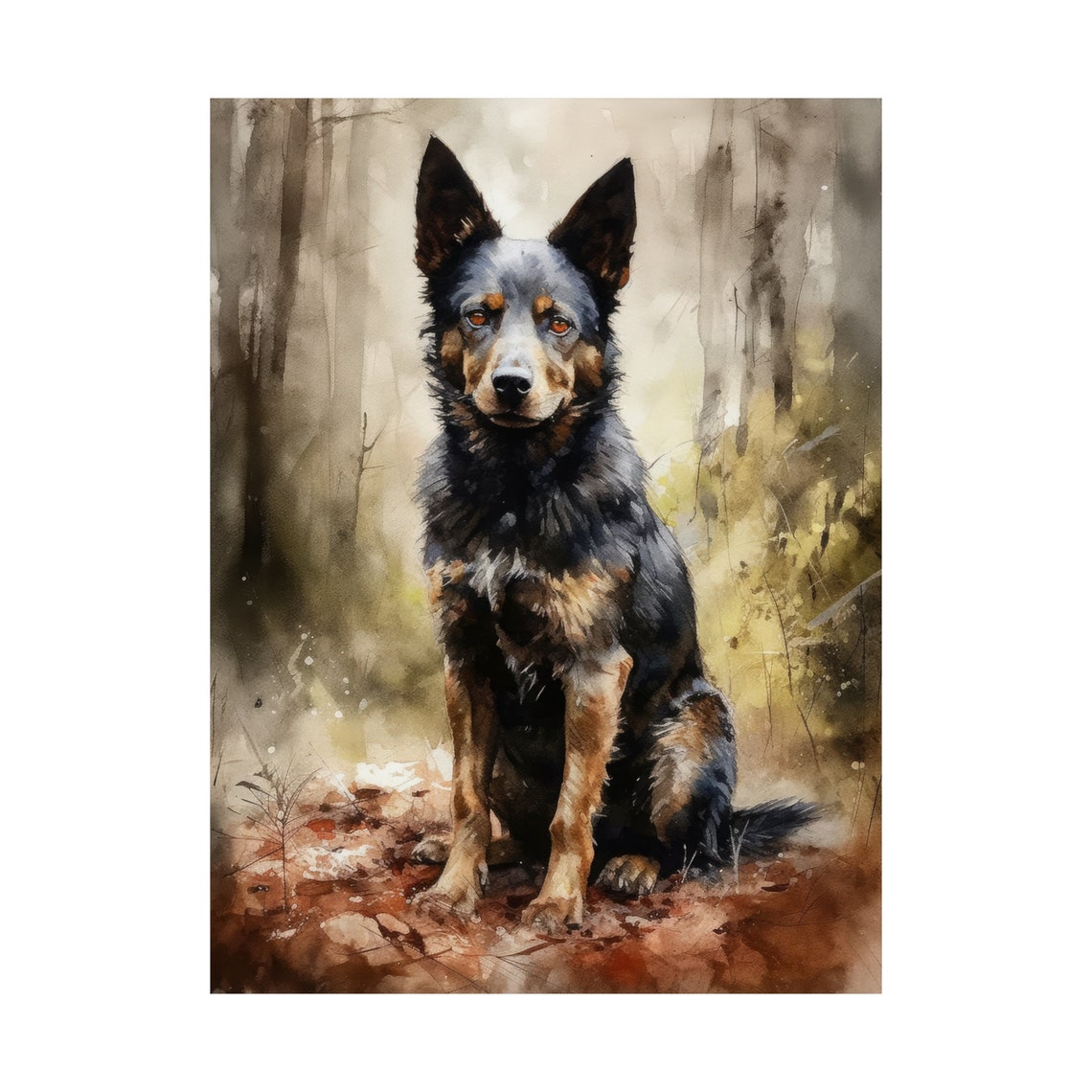 Mudi Dog Art Print Dog Wall Art Animal Art Print Animal Art Poster Dog Lover Gift Colorful Animal Wall Art Cool Dog Art - Image 4