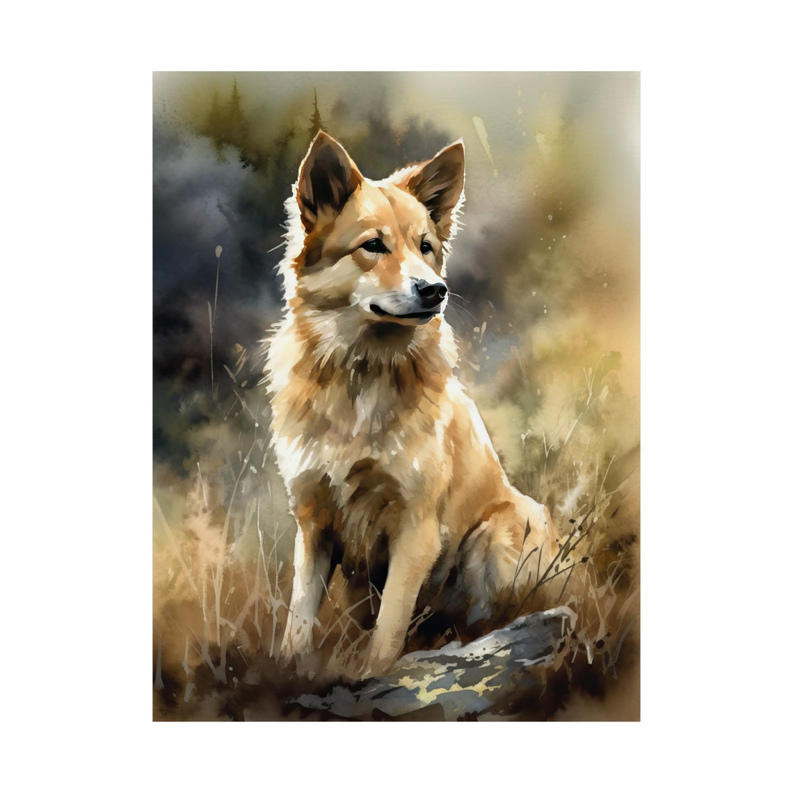 Icelandic Sheepdog Dog Art Print Dog Wall Art Animal Art Print Animal Art Poster Dog Lover Gift Colorful Animal Wall Art Cool Dog Art - Image 4