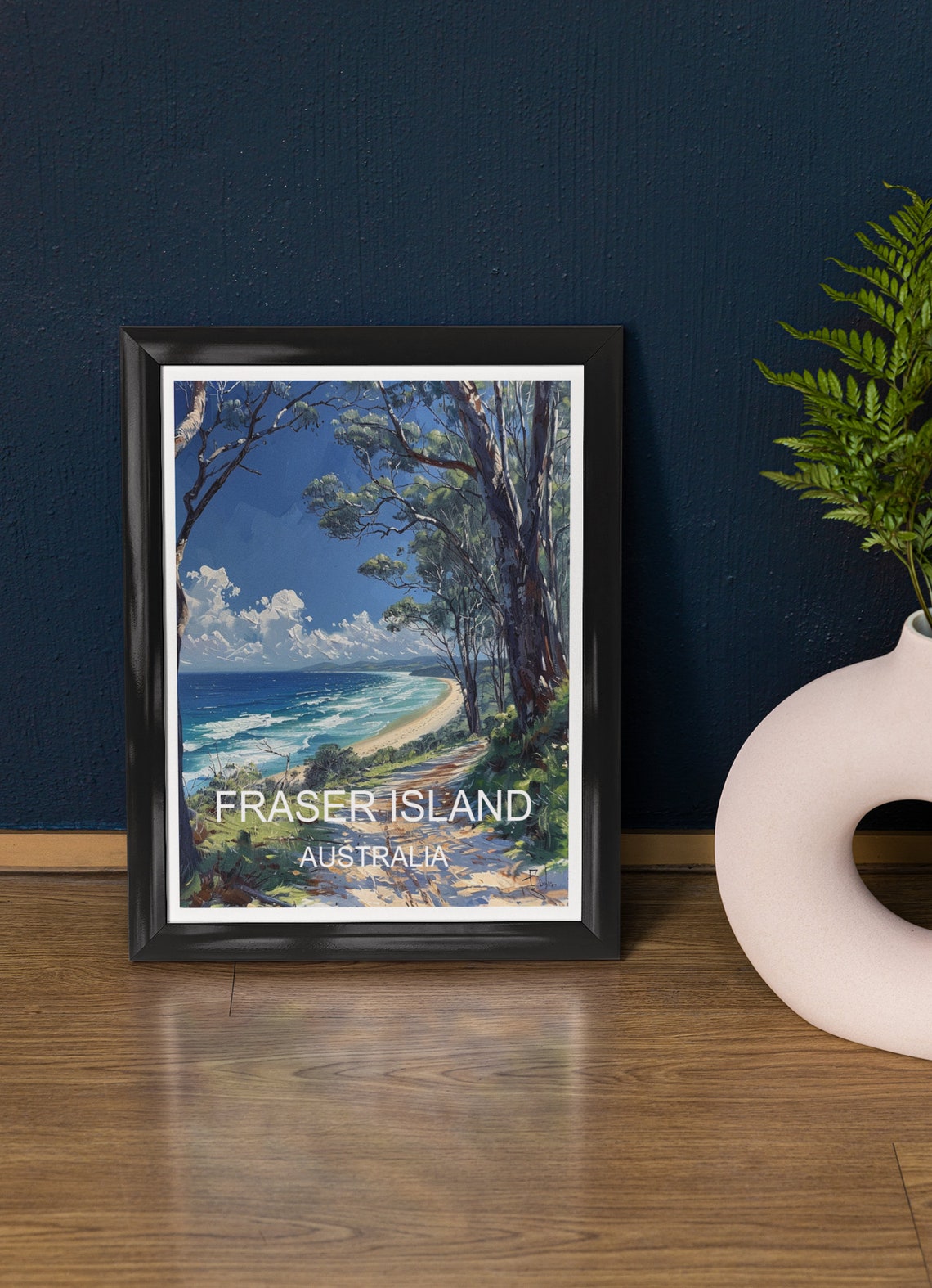 Fraser Island Australia Travel Poster Landscape Poster Art Travel Art Travel Art Poster Travel Wall Art Travel Artwork Australia Print