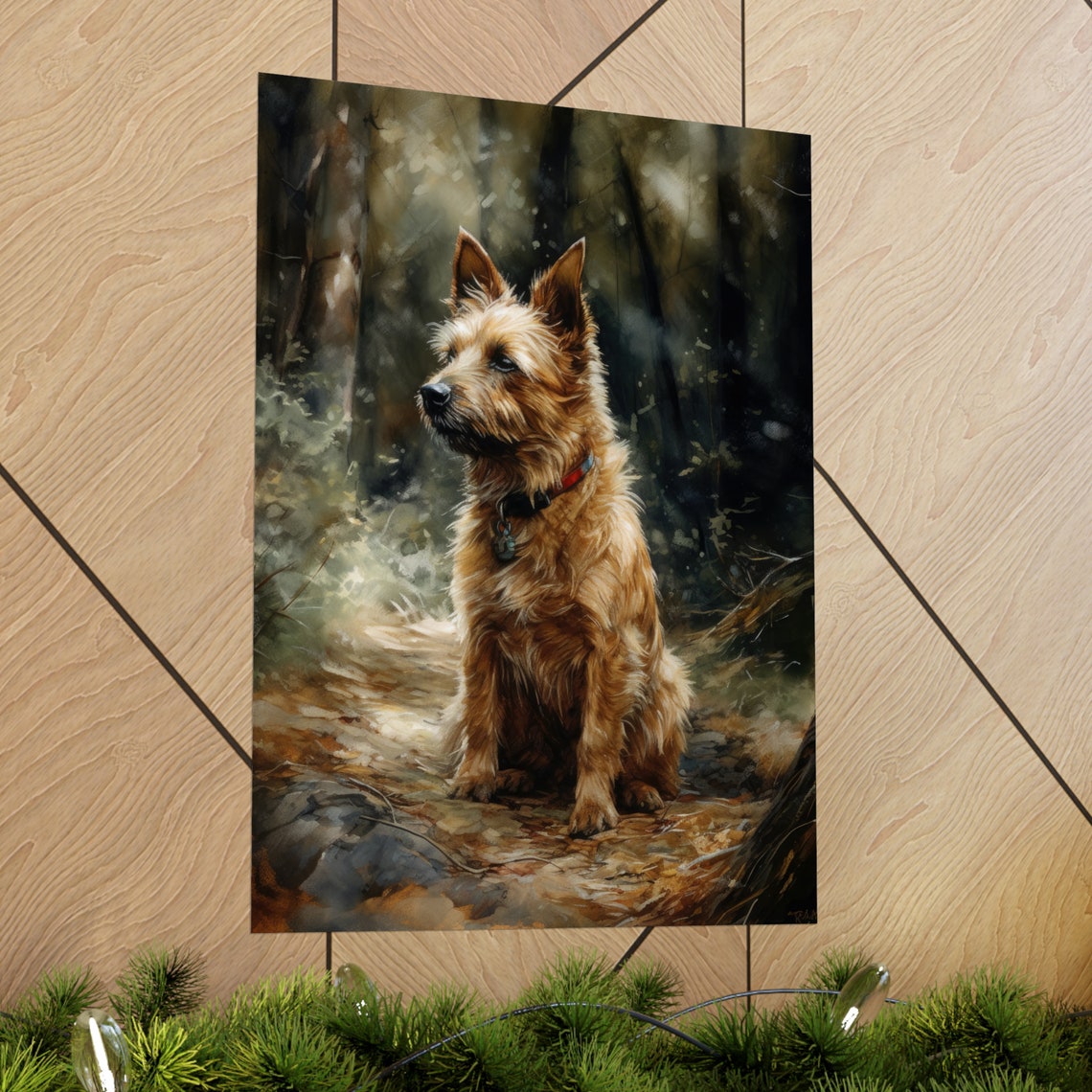 Australian Terrier Dog Art Print Dog Wall Art Animal Art Print Animal Art Poster Dog Lover Gift Colorful Animal Wall Art Cool Dog Art - Image 2