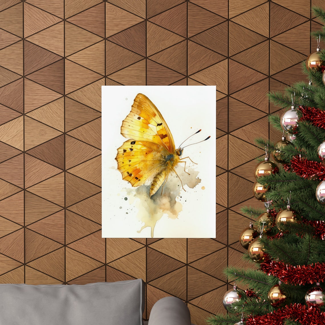 Little Yellow Butterfly Art Print Butterfly Home Dcor Watercolor Butterfly Painting Insect Wall Art Nature Lover Butterflies Artwork - Image 3