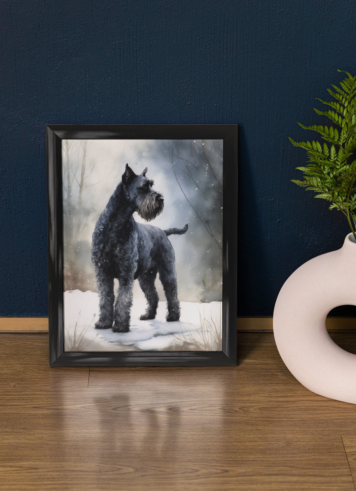 Kerry Blue Terrier Dog Art Print Dog Wall Art Animal Art Print Animal Art Poster Dog Lover Gift Colorful Animal Wall Art Cool Dog Art