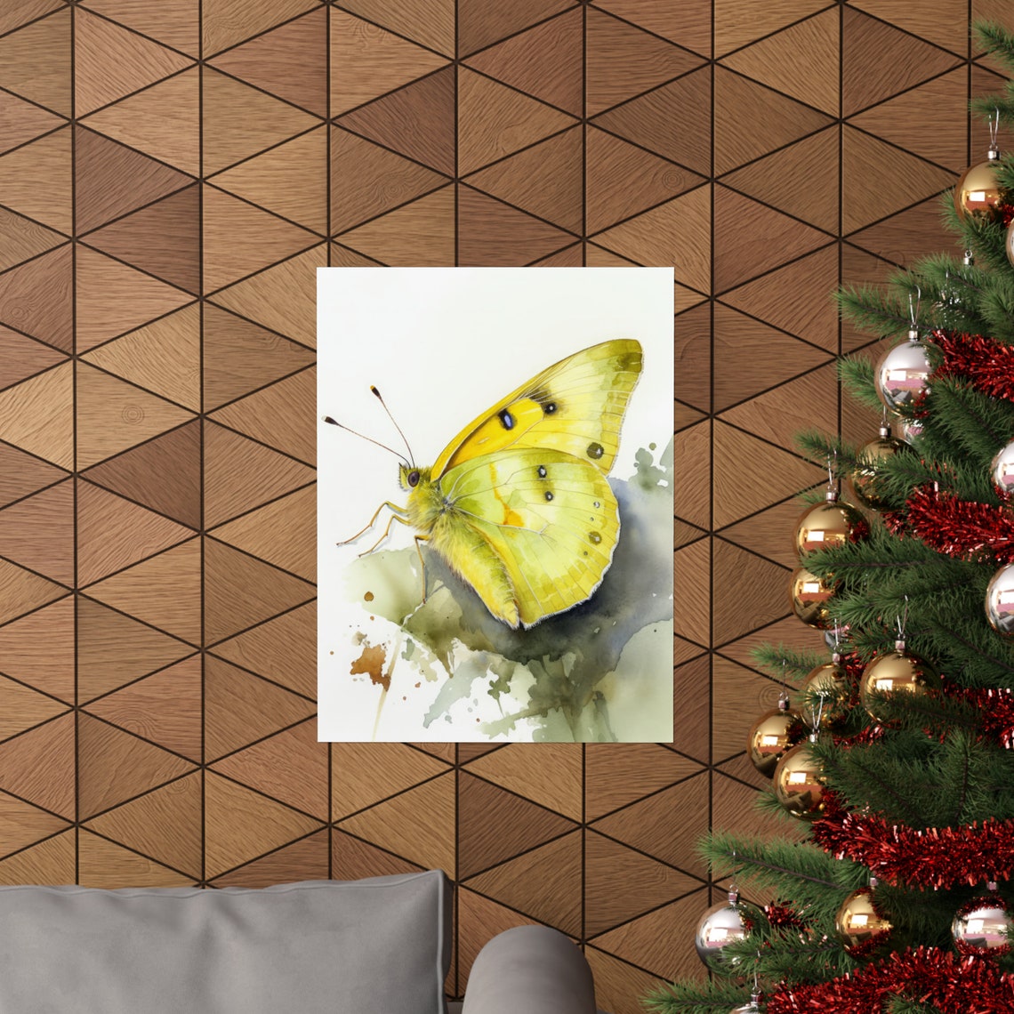 Sulphur Butterfly Art Print Butterfly Home Dcor Watercolor Butterfly Painting Insect Wall Art Nature Lover Butterflies Artwork - Image 3
