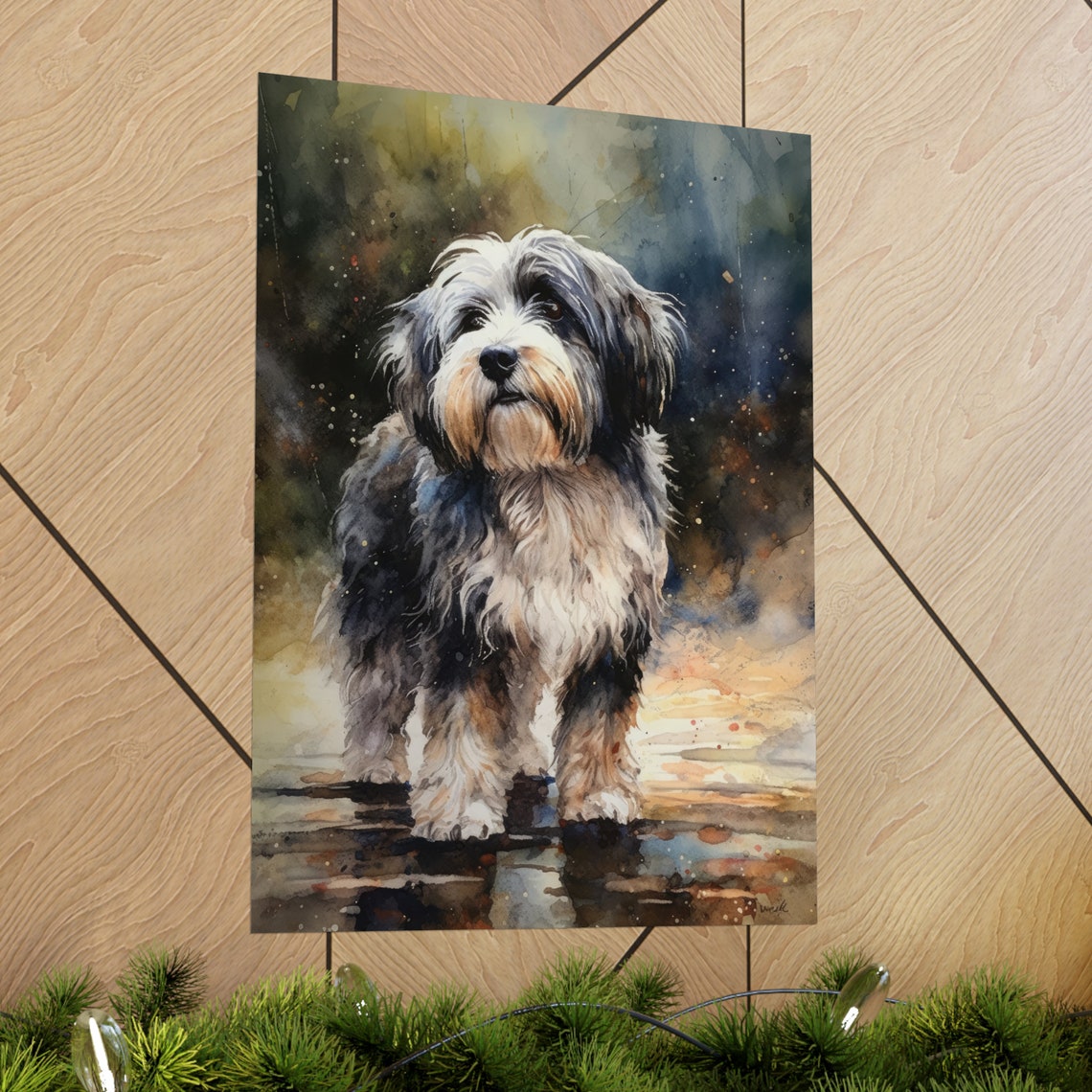 Tibetan Terrier Dog Art Print Dog Wall Art Animal Art Print Animal Art Poster Dog Lover Gift Colorful Animal Wall Art Cool Dog Art - Image 2