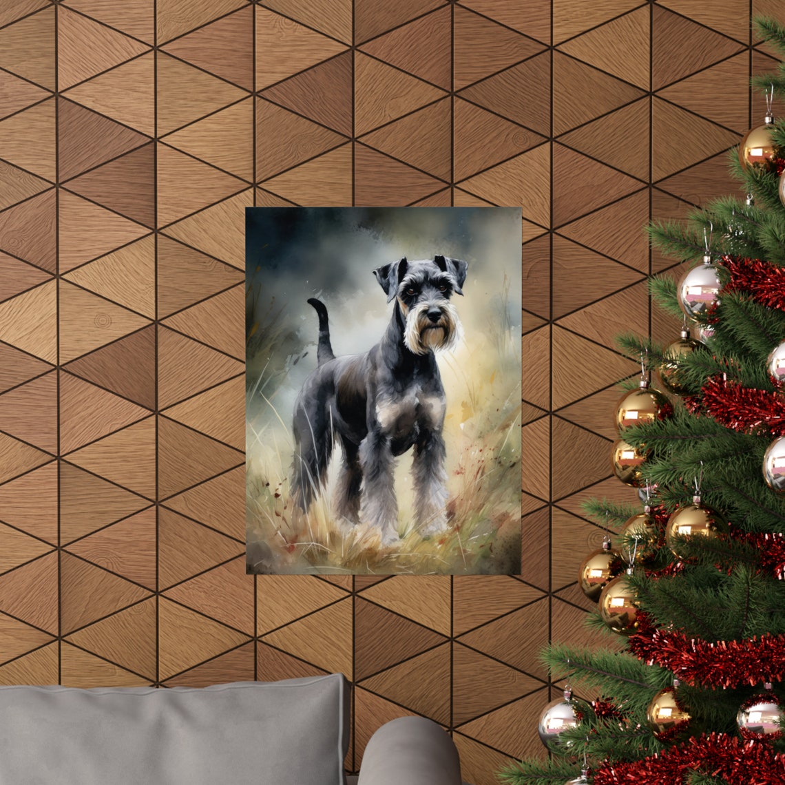 Standard Schnauzer Dog Art Print Dog Wall Art Animal Art Print Animal Art Poster Dog Lover Gift Colorful Animal Wall Art Cool Dog Art - Image 3