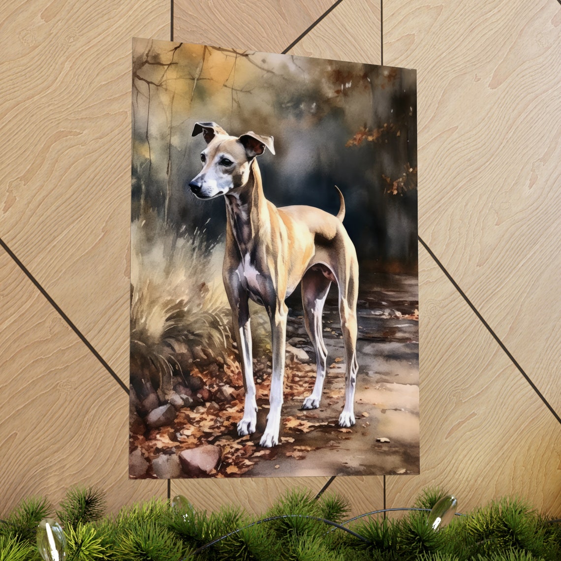 Whippet Dog Art Print Dog Wall Art Animal Art Print Animal Art Poster Dog Lover Gift Colorful Animal Wall Art Cool Dog Art - Image 2