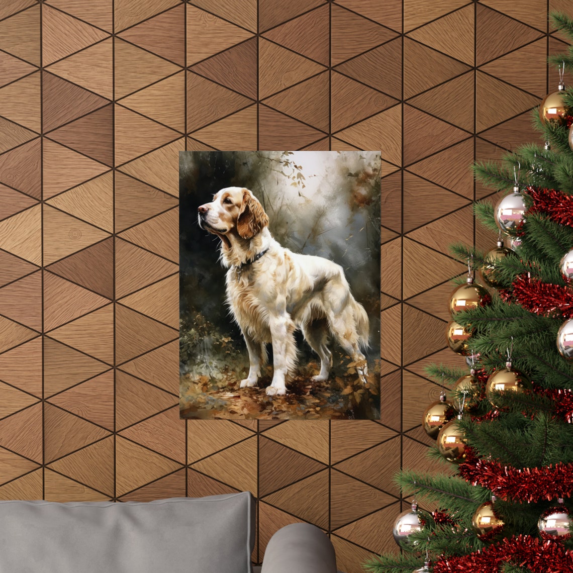 Clumber Spaniel Dog Art Print Dog Wall Art Animal Art Print Animal Art Poster Dog Lover Gift Colorful Animal Wall Art Cool Dog Art - Image 3