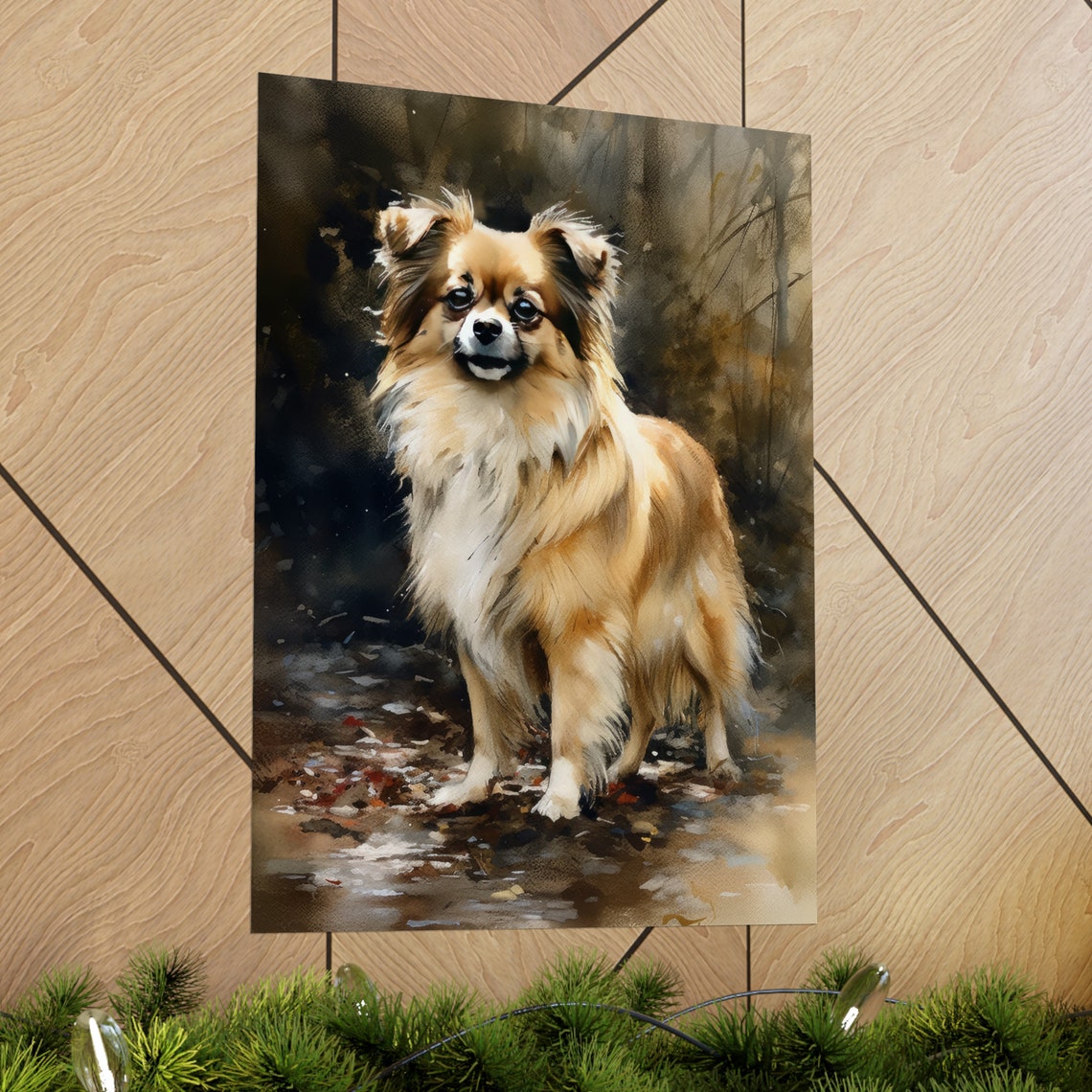 Tibetan Spaniel Dog Art Print Dog Wall Art Animal Art Print Animal Art Poster Dog Lover Gift Colorful Animal Wall Art Cool Dog Art - Image 2