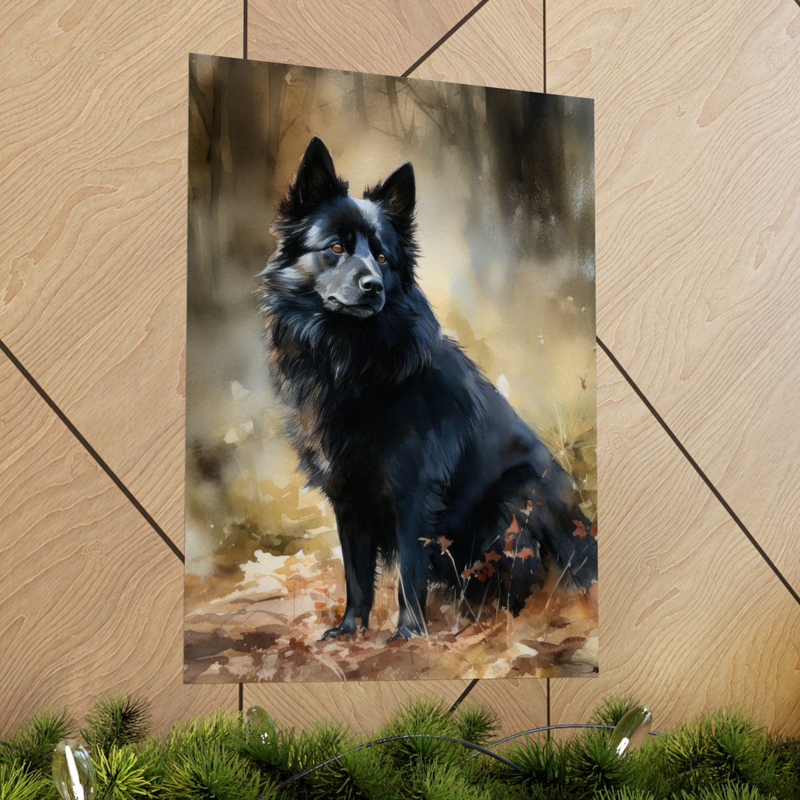 Schipperke Dog Art Print Dog Wall Art Animal Art Print Animal Art Poster Dog Lover Gift Colorful Animal Wall Art Cool Dog Art - Image 2