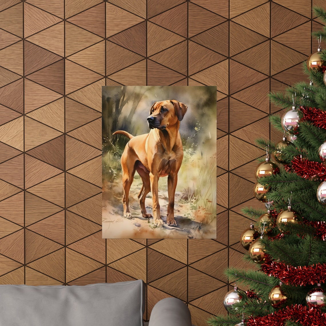 Rhodesian Ridgeback Dog Art Print Dog Wall Art Animal Art Print Animal Art Poster Dog Lover Gift Colorful Animal Wall Art Cool Dog Art - Image 3