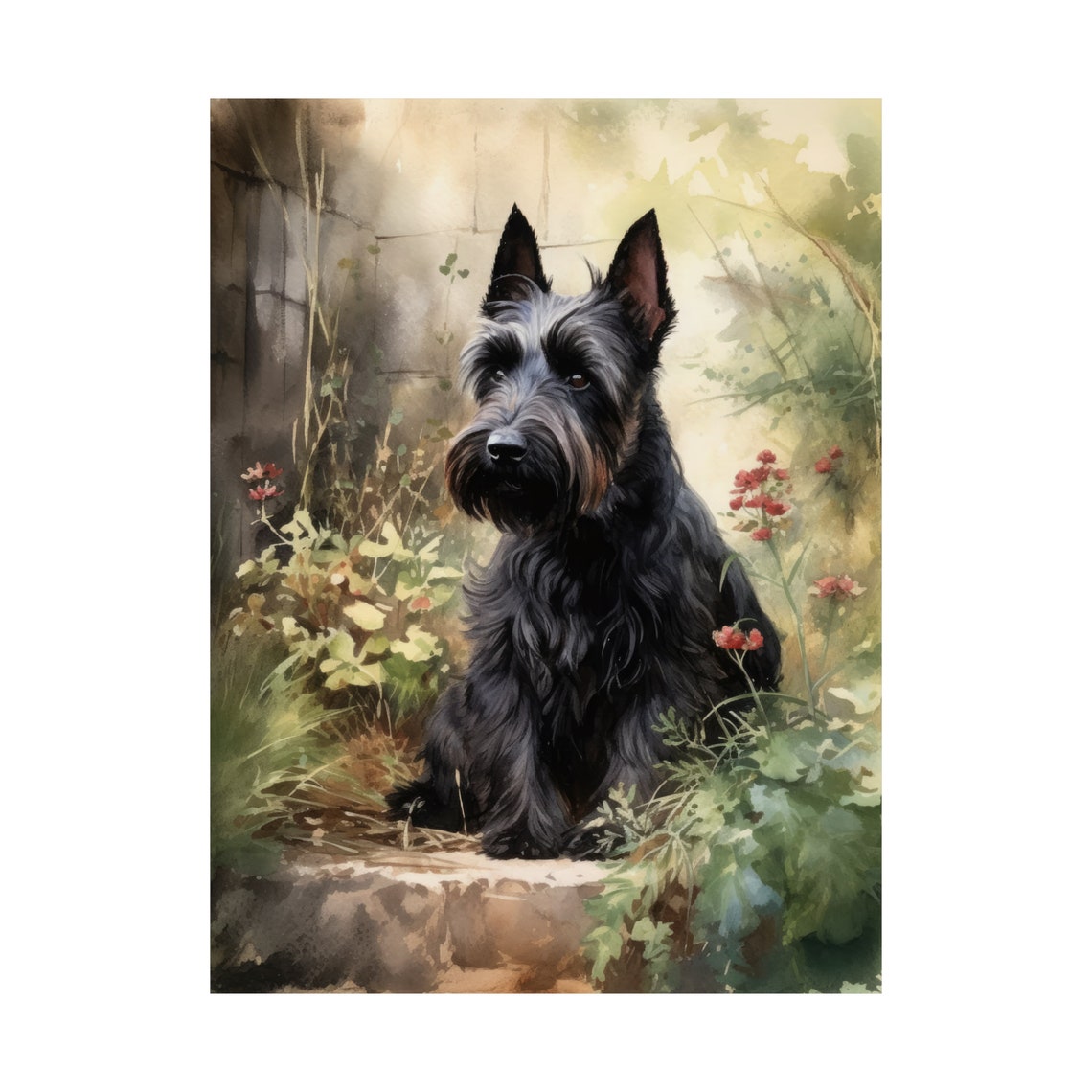 Scottish Terrier Dog Art Print Dog Wall Art Animal Art Print Animal Art Poster Dog Lover Gift Colorful Animal Wall Art Cool Dog Art - Image 4