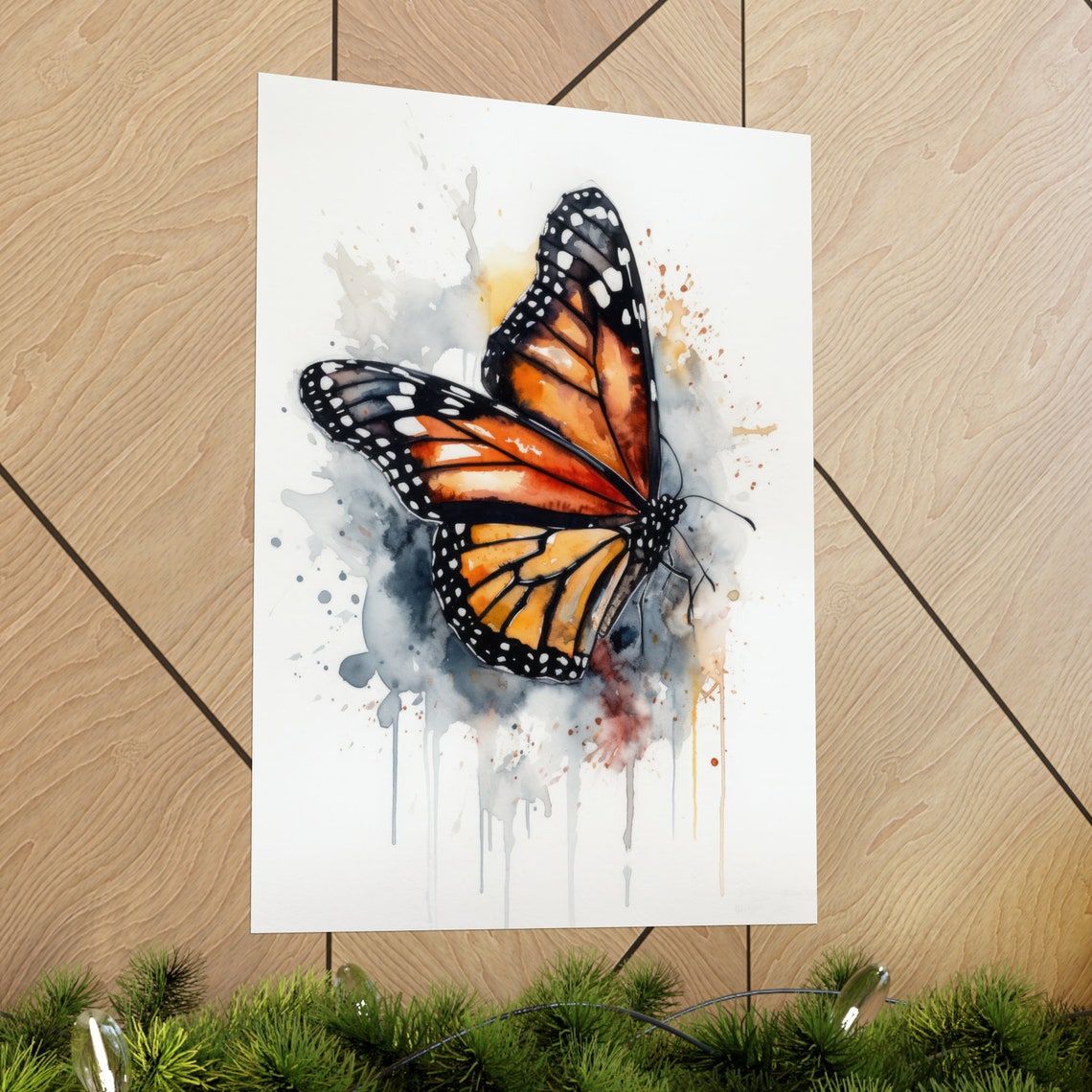 Monarch Butterfly Art Print Butterfly Home Dcor Watercolor Butterfly Painting Insect Wall Art Nature Lover Butterflies Artwork - Image 2