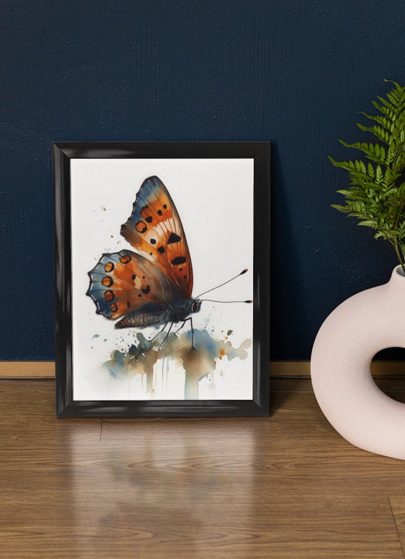 Small Copper Butterfly Art Print Butterfly Home Dcor Watercolor Butterfly Painting Insect Wall Art Nature Lover Butterflies Artwork
