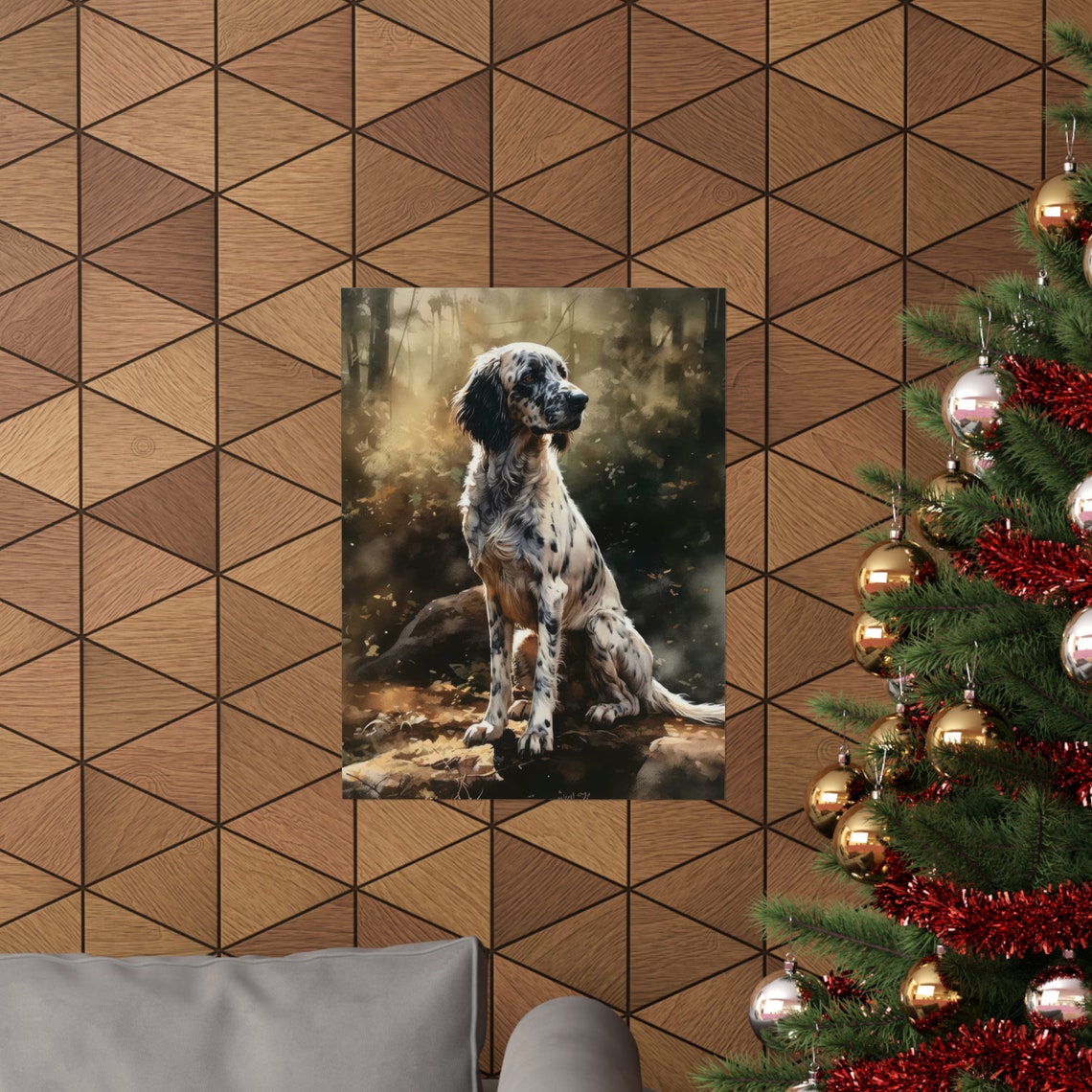 English Setter Dog Art Print Dog Wall Art Animal Art Print Animal Art Poster Dog Lover Gift Colorful Animal Wall Art Cool Dog Art - Image 3