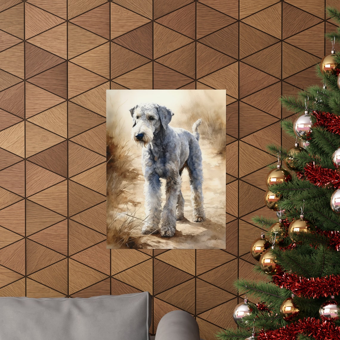 Bedlington Terrier Dog Art Print Dog Wall Art Animal Art Print Animal Art Poster Dog Lover Gift Colorful Animal Wall Art Cool Dog Art - Image 3