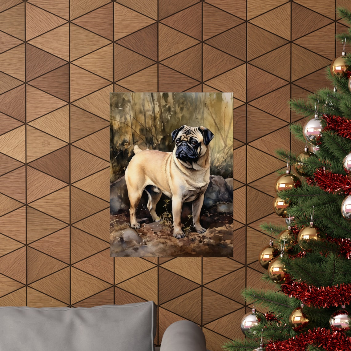 Pug Dog Art Print Dog Wall Art Animal Art Print Animal Art Poster Dog Lover Gift Colorful Animal Wall Art Cool Dog Art - Image 3