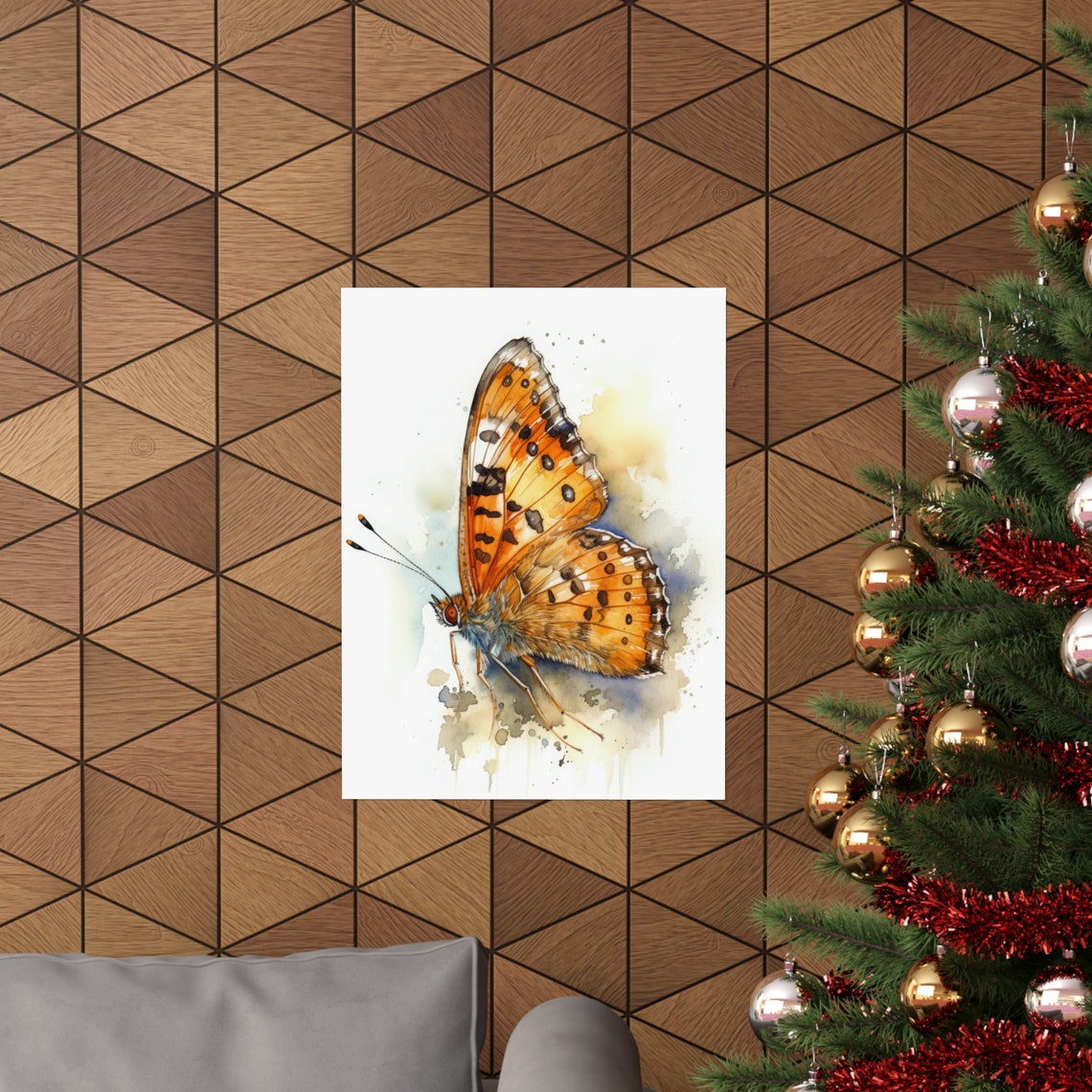 Tawny Emperor Butterfly Art Print Butterfly Home Dcor Watercolor Butterfly Painting Insect Wall Art Nature Lover Butterflies Artwork - Image 3