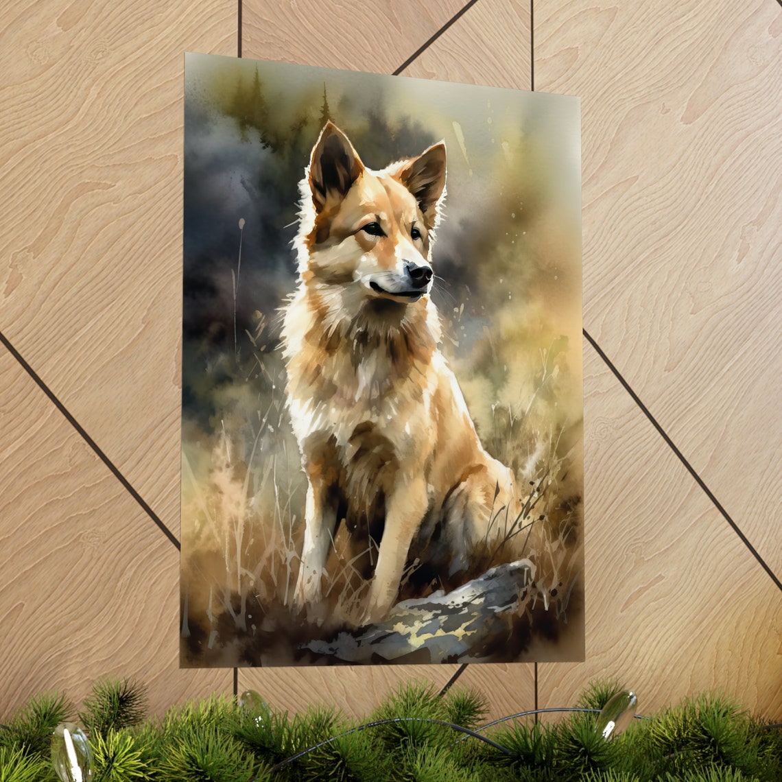 Icelandic Sheepdog Dog Art Print Dog Wall Art Animal Art Print Animal Art Poster Dog Lover Gift Colorful Animal Wall Art Cool Dog Art - Image 2
