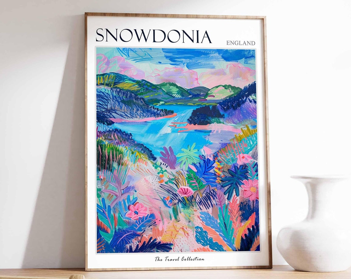 Snowdonia Poster Wales Poster Mountain Poster Uk Travel Poster Uk National Park Wales Gift Snowdonia Print Snowdonia Travel Gift
