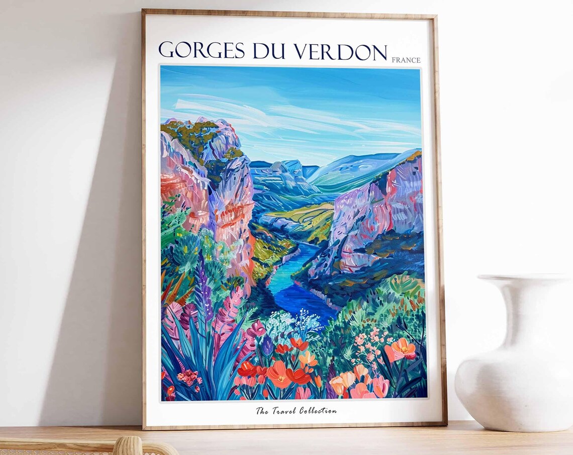 Gorges du Verdon France Canyon River Wildflower Gorge Poster