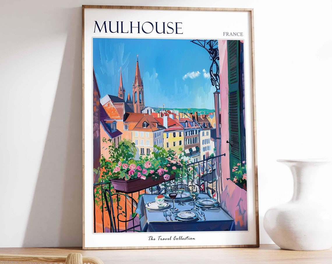 Mulhouse Poster France Travel Print French Decor Europe Travel Poster European Wall Art Mulhouse Gift Mulhouse Travel Poster