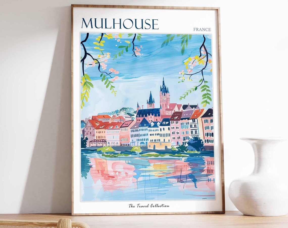 Mulhouse Poster France Travel Print French Decor Europe Travel Poster European Wall Art Mulhouse Gift Mulhouse Travel Poster