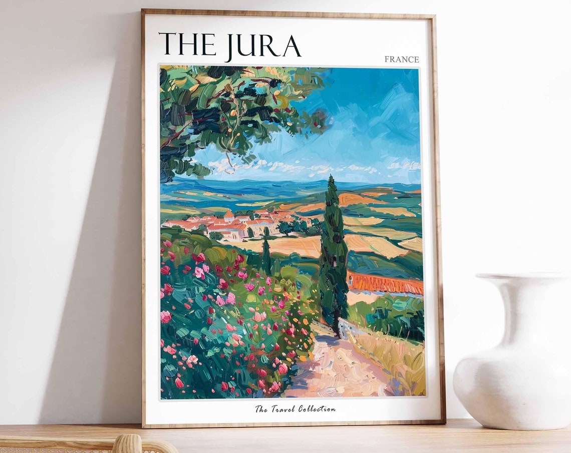 The Jura Poster France Travel Print French Decor Europe Travel Poster European Wall Art Mountain Print The Jura Travel Poster