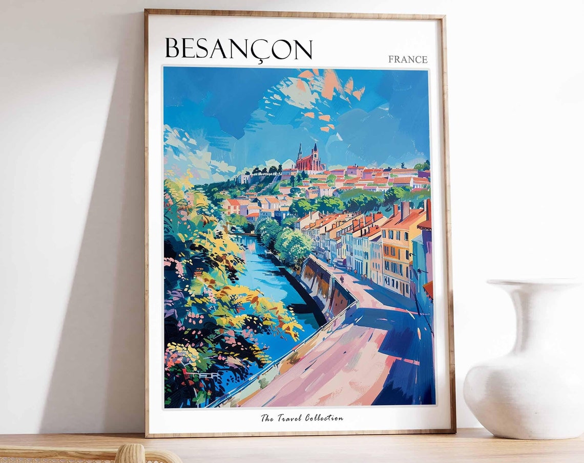 Besanon Poster France Travel Print French Decor Europe Travel Poster European Wall Art Besanon Gift Besanon Travel Poster