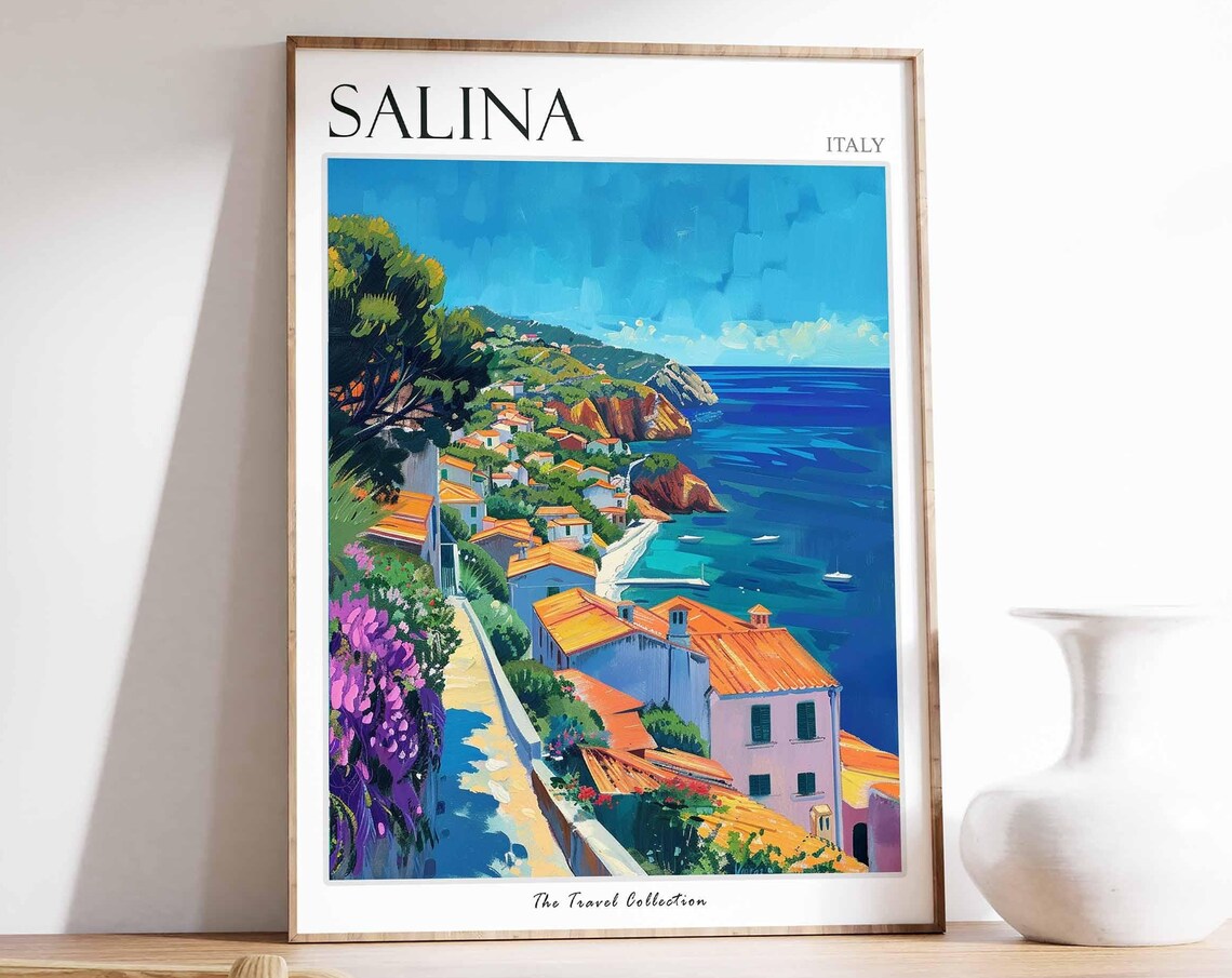 Salina Travel Print, Italian Decor Wall Art