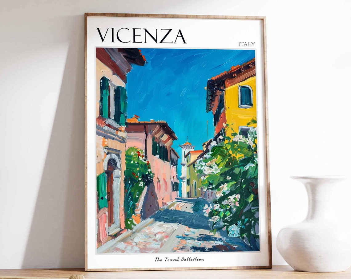 Vicenza Poster Italian Travel Print Vicenza Travel Art Vicenza Wall Art Italian Travel Vicenza Home Decor Vicenza Travel Gift