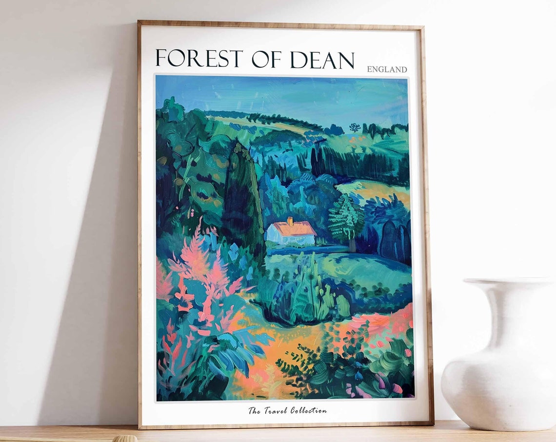 Forest Of Dean Poster England Travel Print Forest Of Dean Travel Art Forest Of Dean Wall Art England Travel Forest Of Dean Home Decor