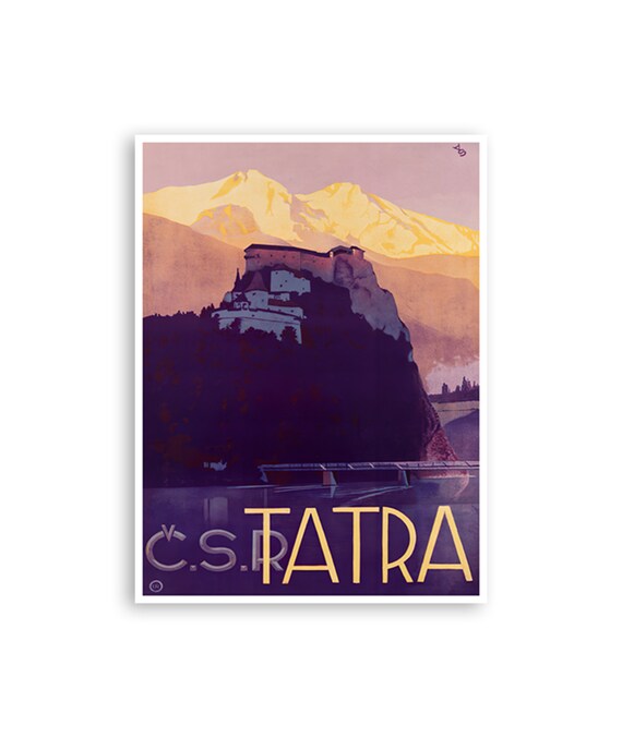 Tatra Mountains Art Poland Travel Poster Tatry Print Xr4026a