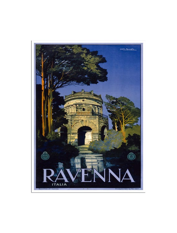 Ravenna Art Italy Travel Poster Vintage Print Zt159a
