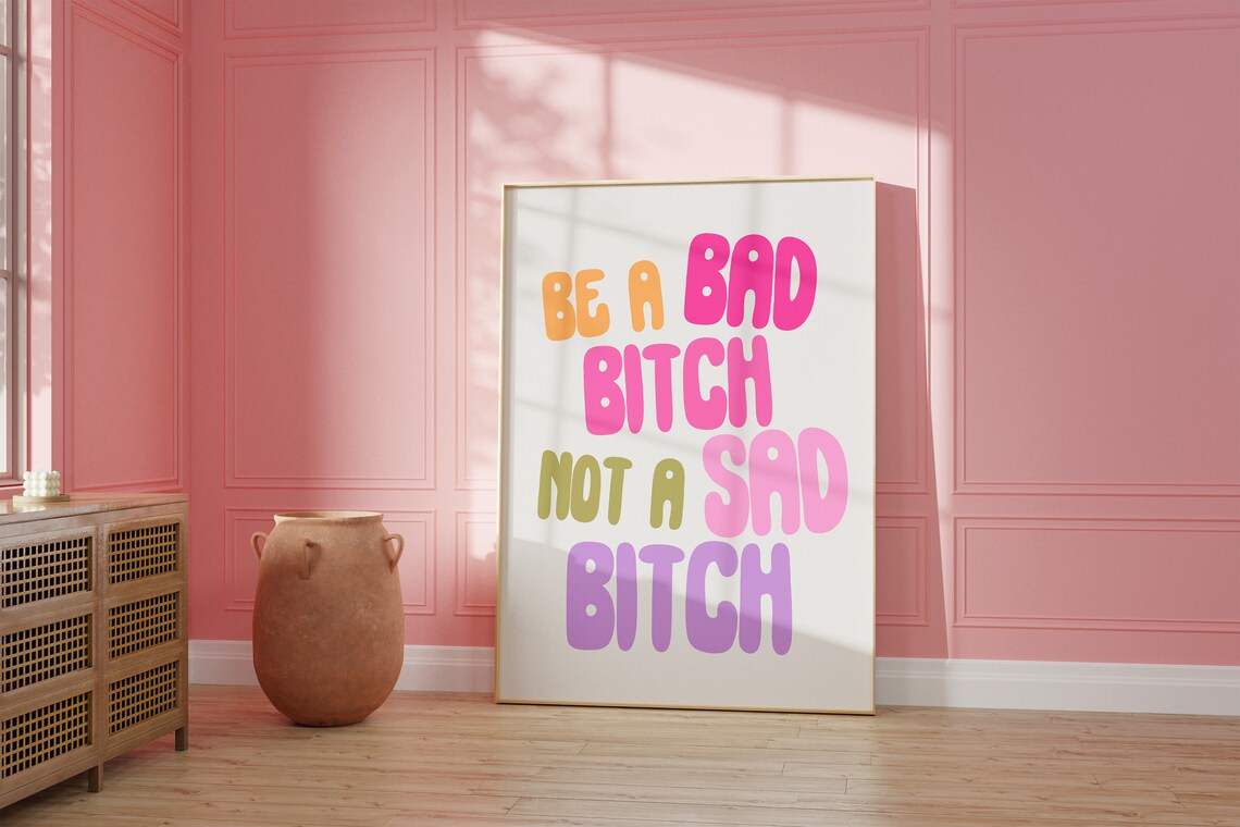 Bad Bitch Typography Art Print, Funky Bedroom Decor - Image 2
