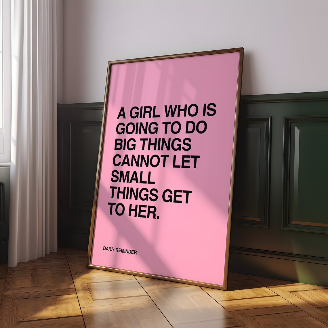 Pink Typography Quote Poster, Minimalist Bedroom Decor - Image 4