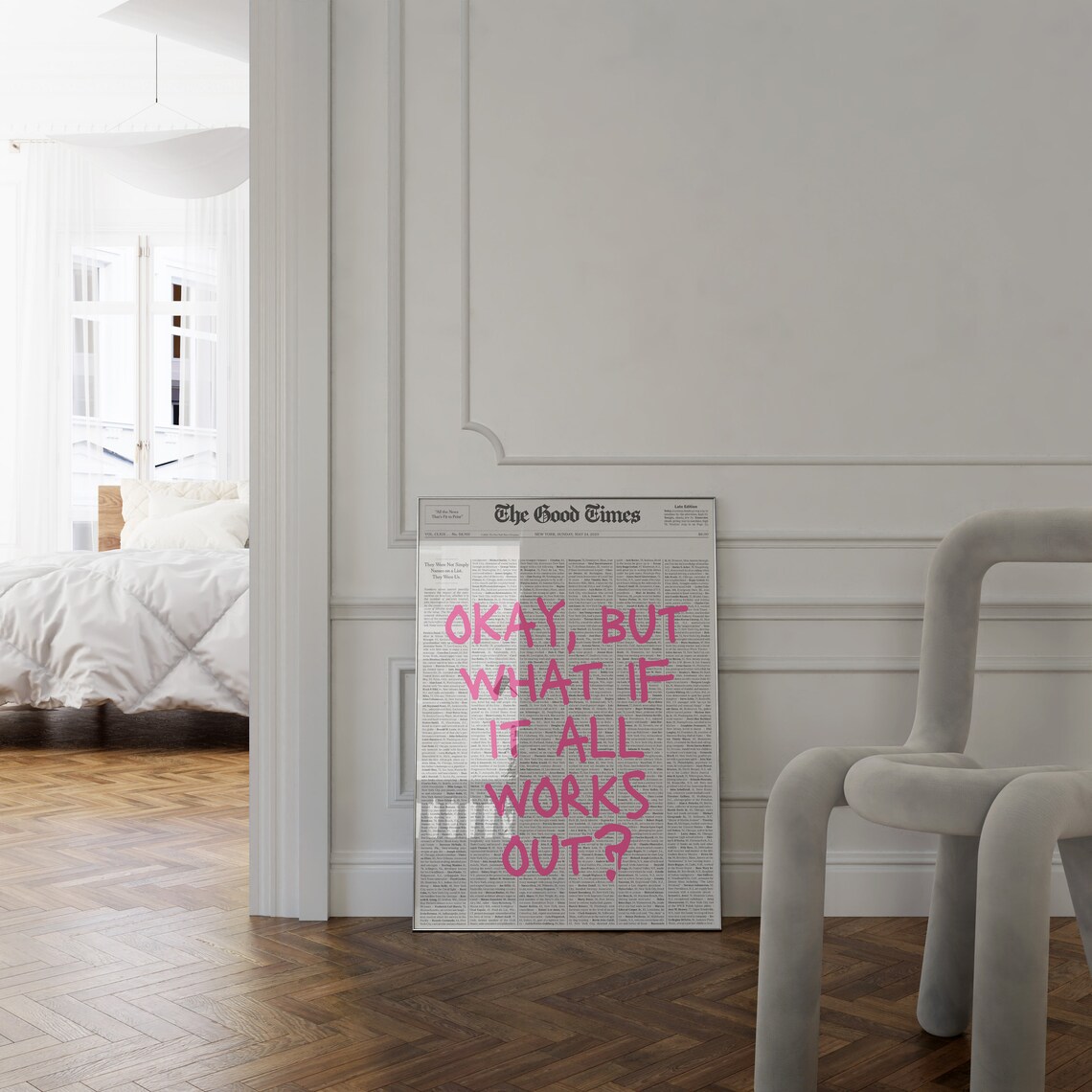 What If It All Works Out Retro Quote Art Print - Image 2