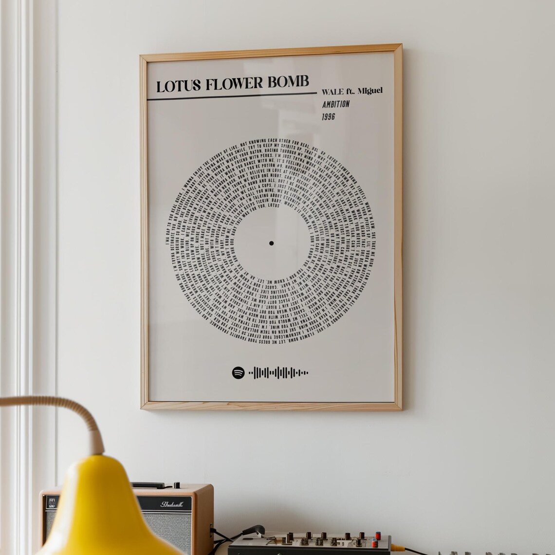 Custom Vinyl Lyrics Poster, Spotify Code Music Gift - Image 4