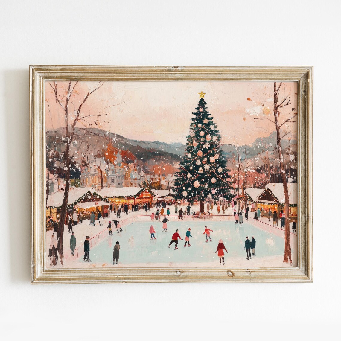 Ice Rink Christmas Vintage Holiday Poster - Image 5