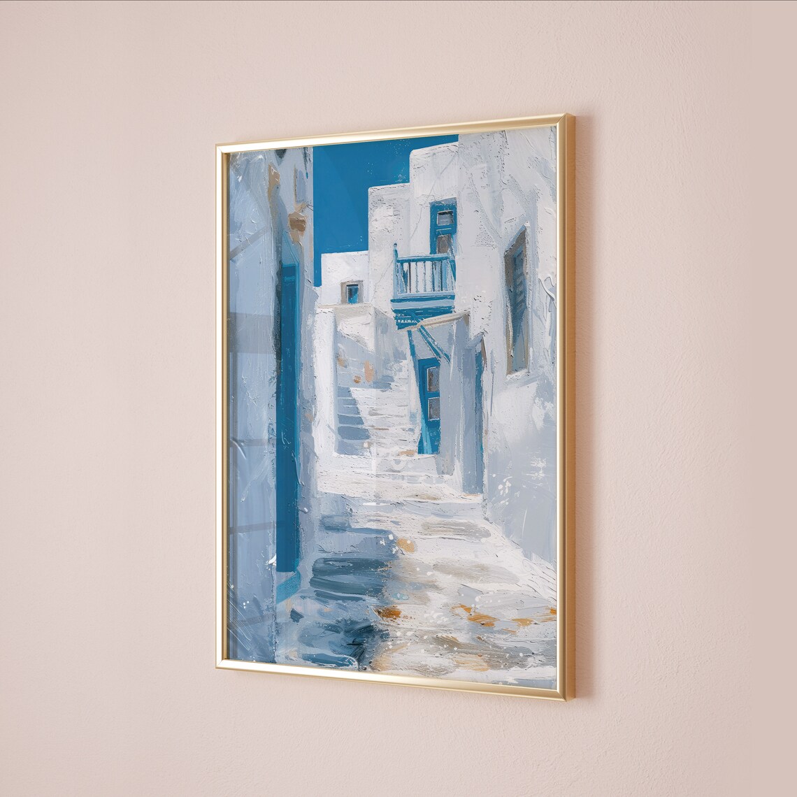 Santorini Greece Travel Poster, Preppy Room Decor - Image 5