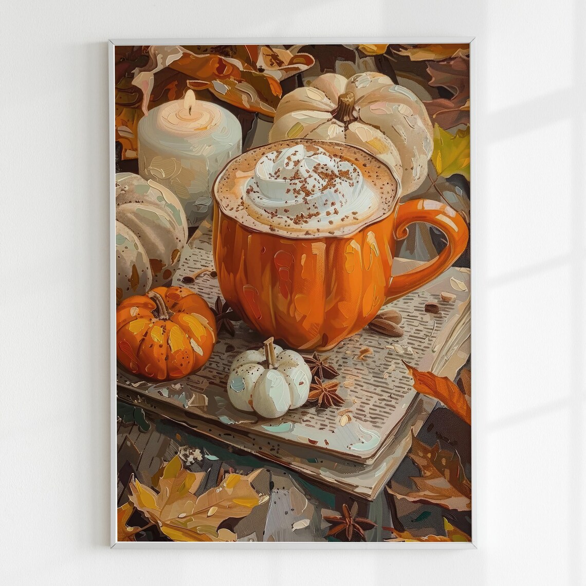 Pumpkin Spice Latte Preppy Fall Art Print - Image 5
