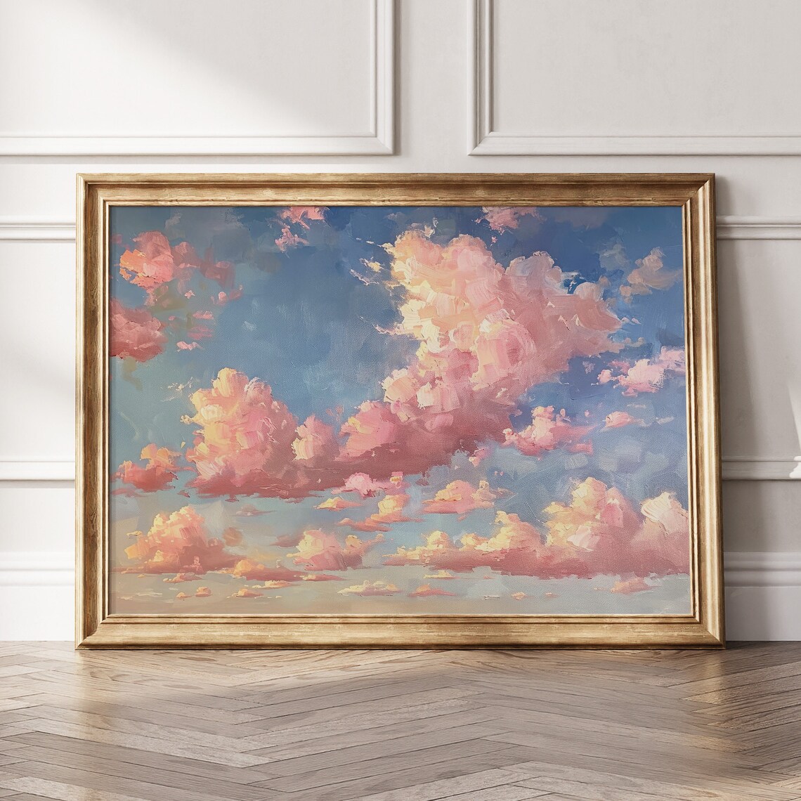 Pink Clouds Spring Sky Poster, Preppy Room Decor - Image 4