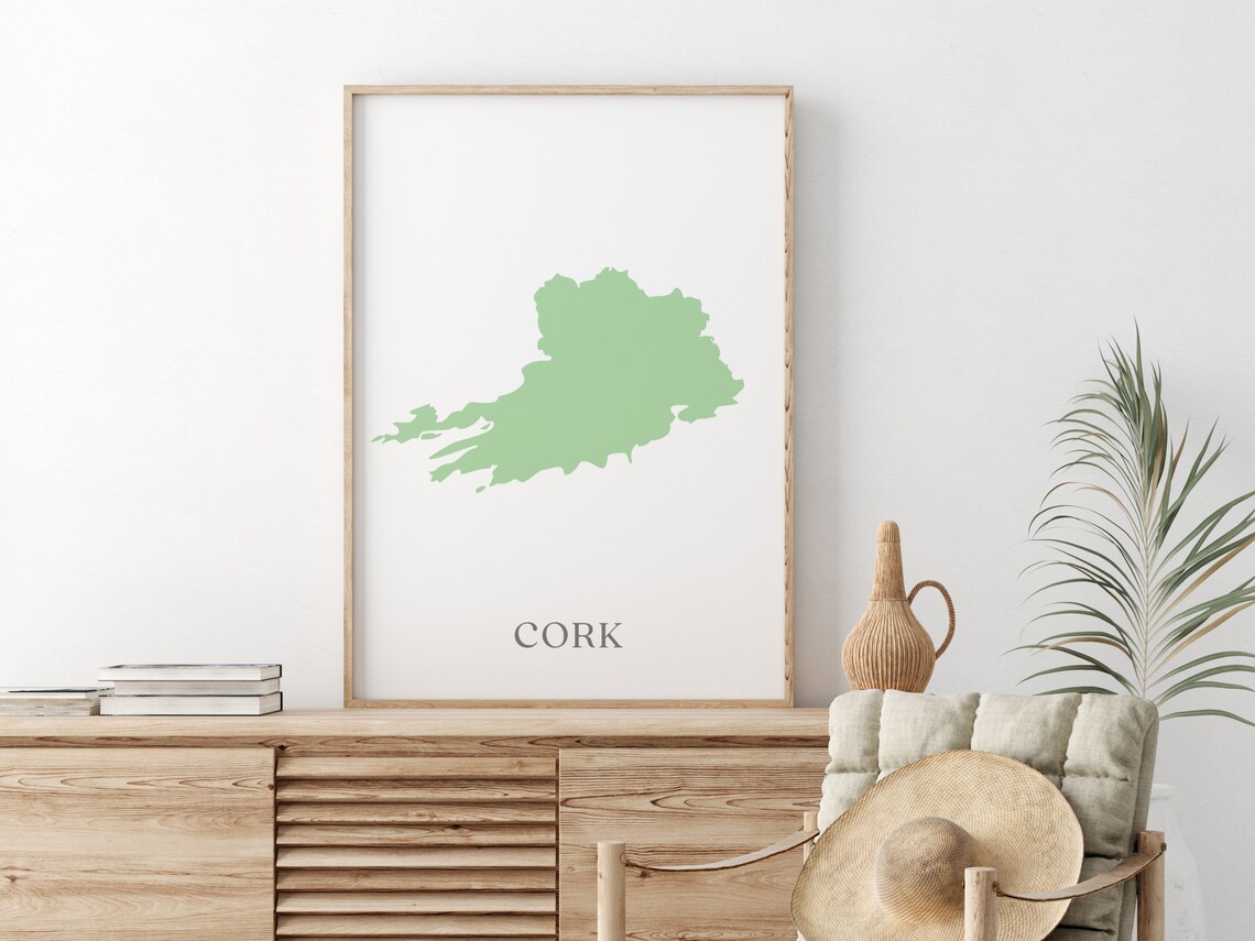 Cork Map Print, County Cork Ireland Poster - Image 2