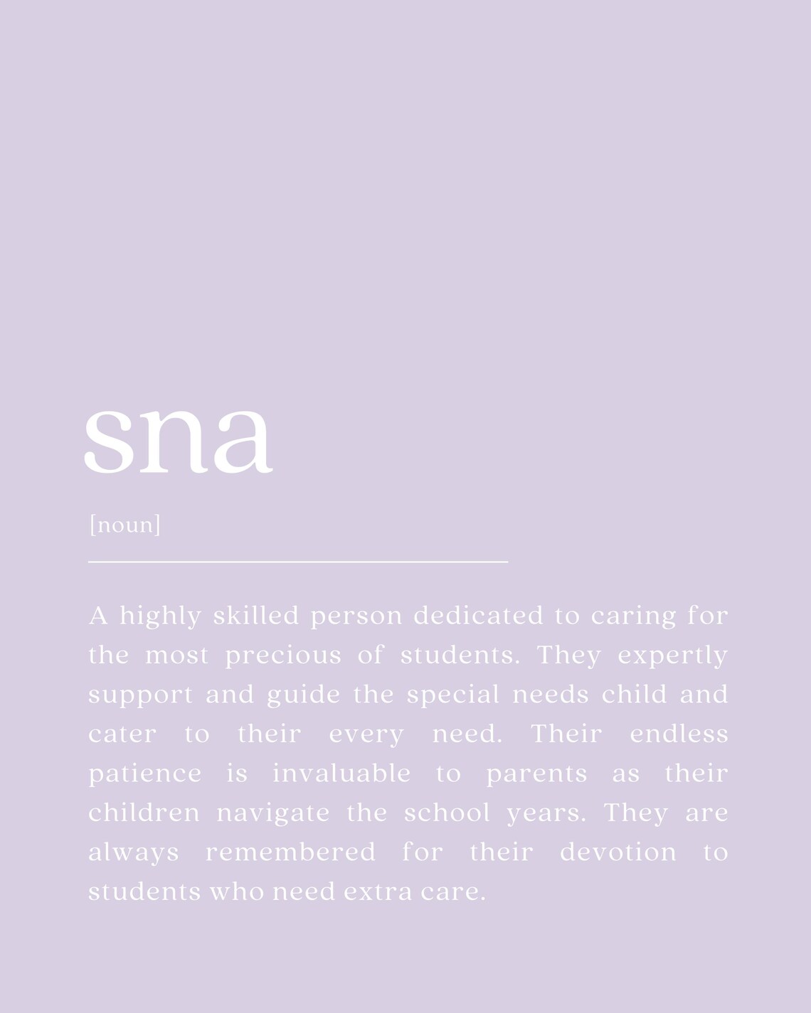 SNA Definition, Special Needs Assistant Gift - Image 2