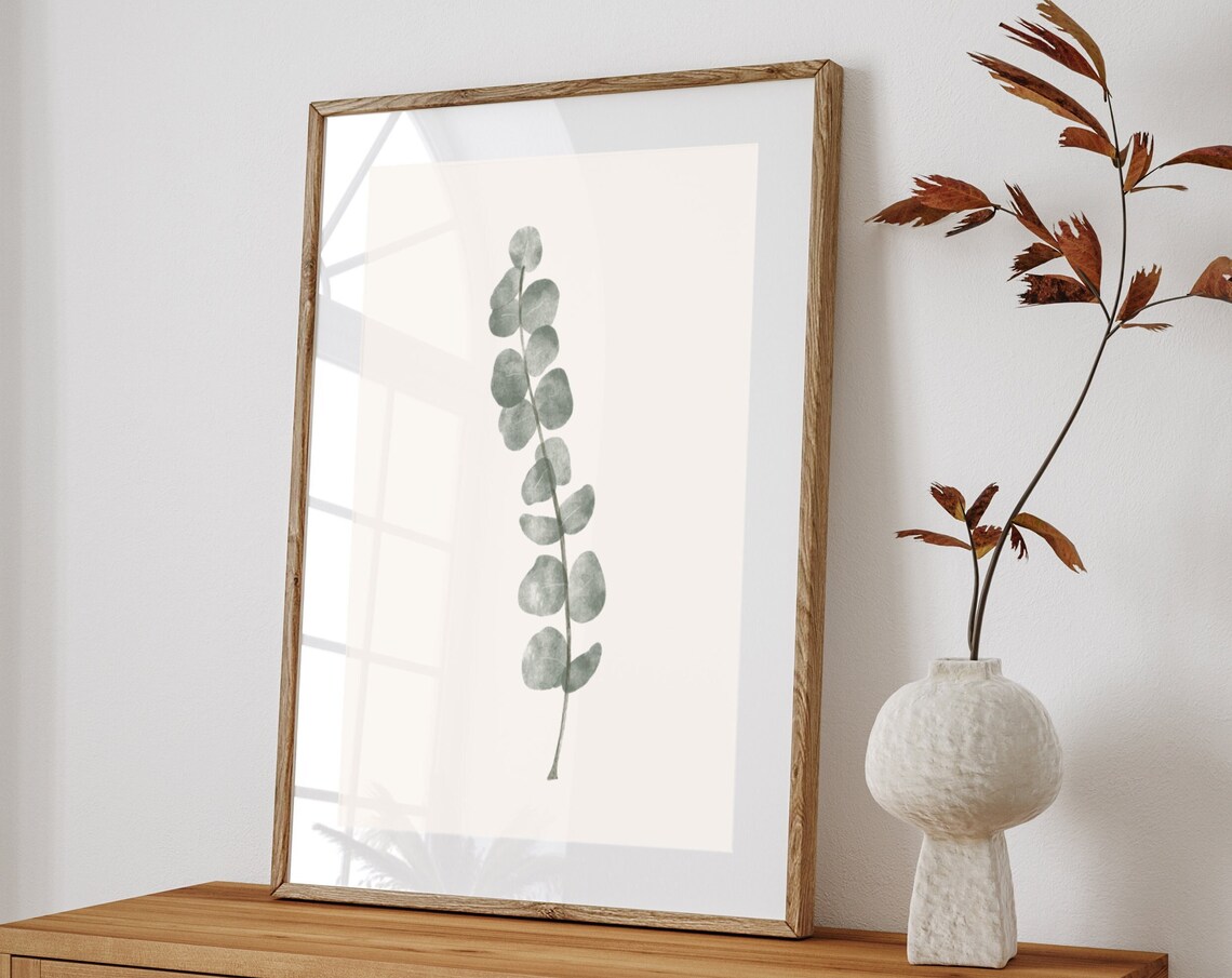Eucalyptus Watercolor Botanical Art Print, Minimalist - Image 6
