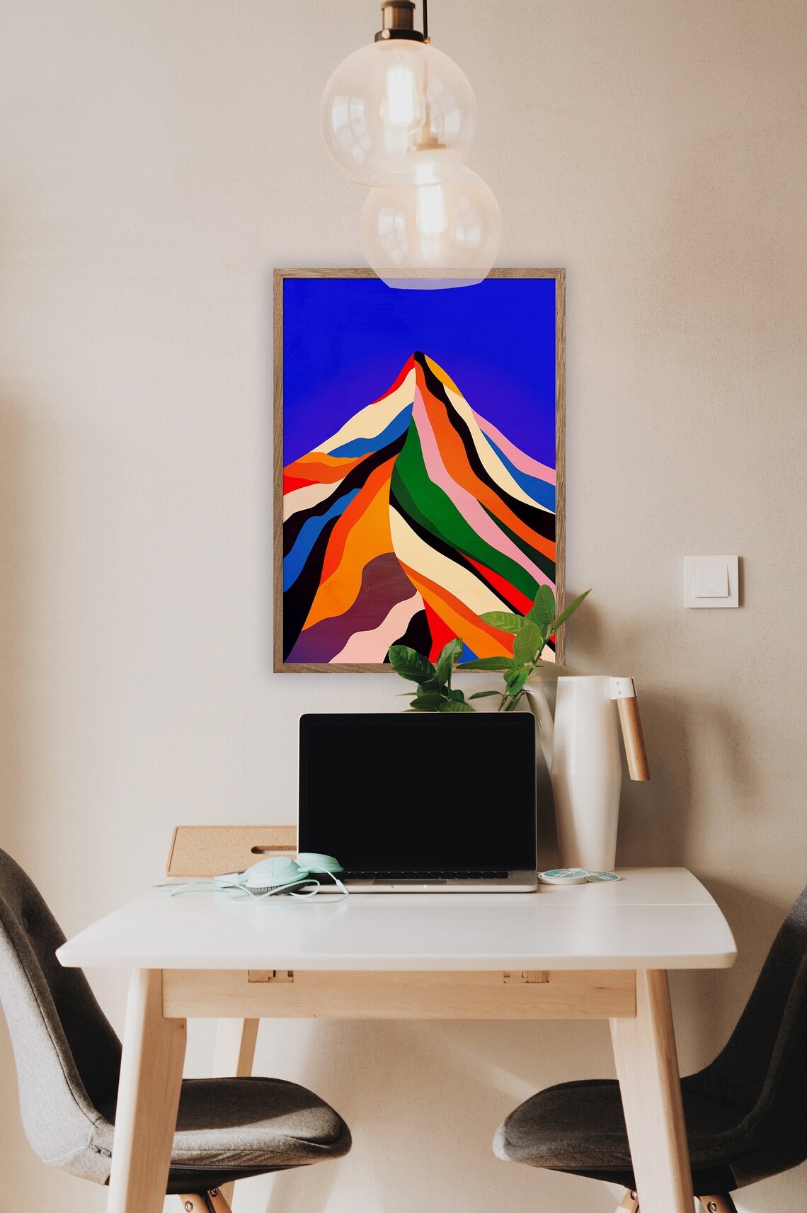 Sugar Mountain Landscape Art Print, Blue Sky - Image 4