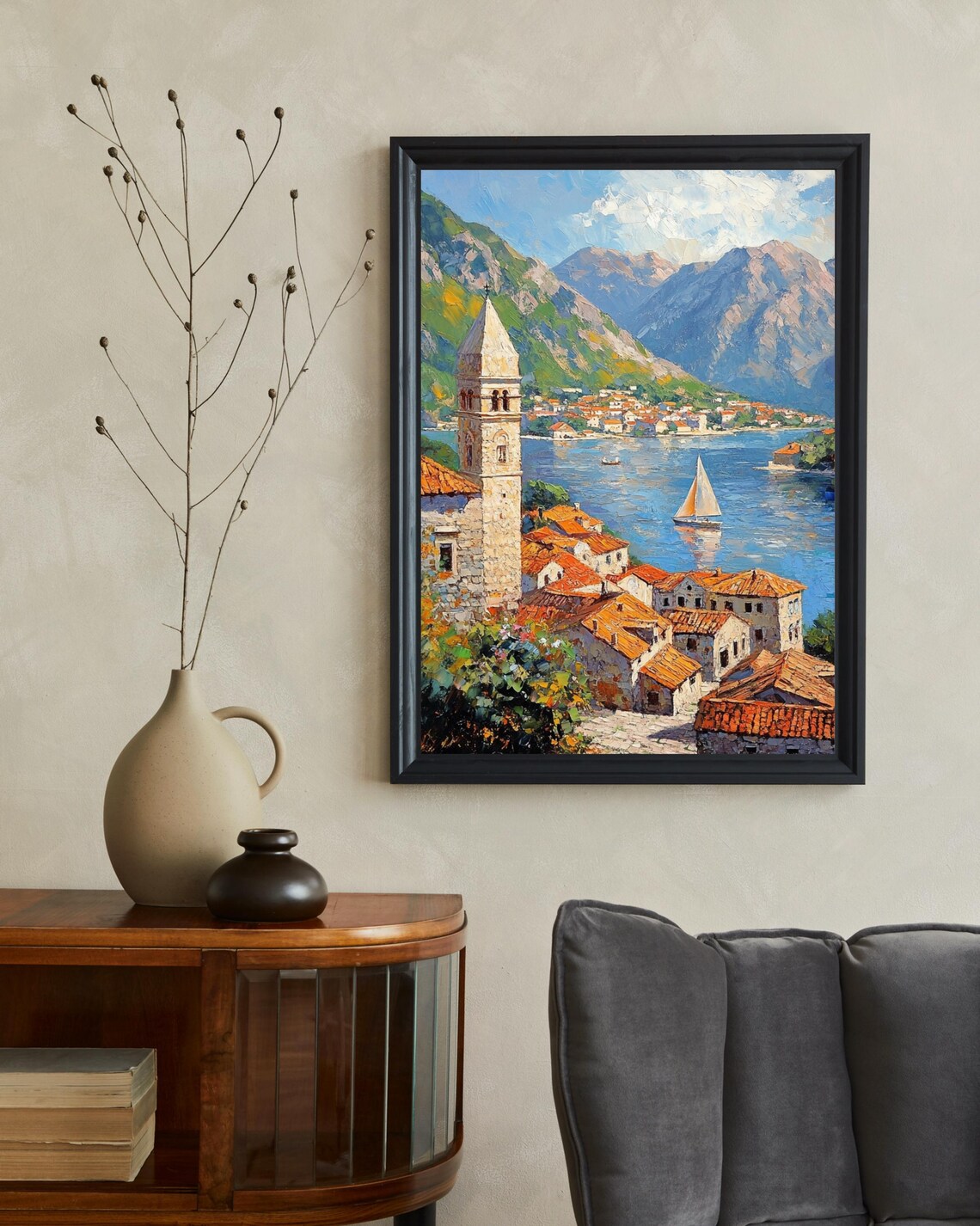 Kotor Montenegro Travel Poster, Bay of Kotor - Image 2