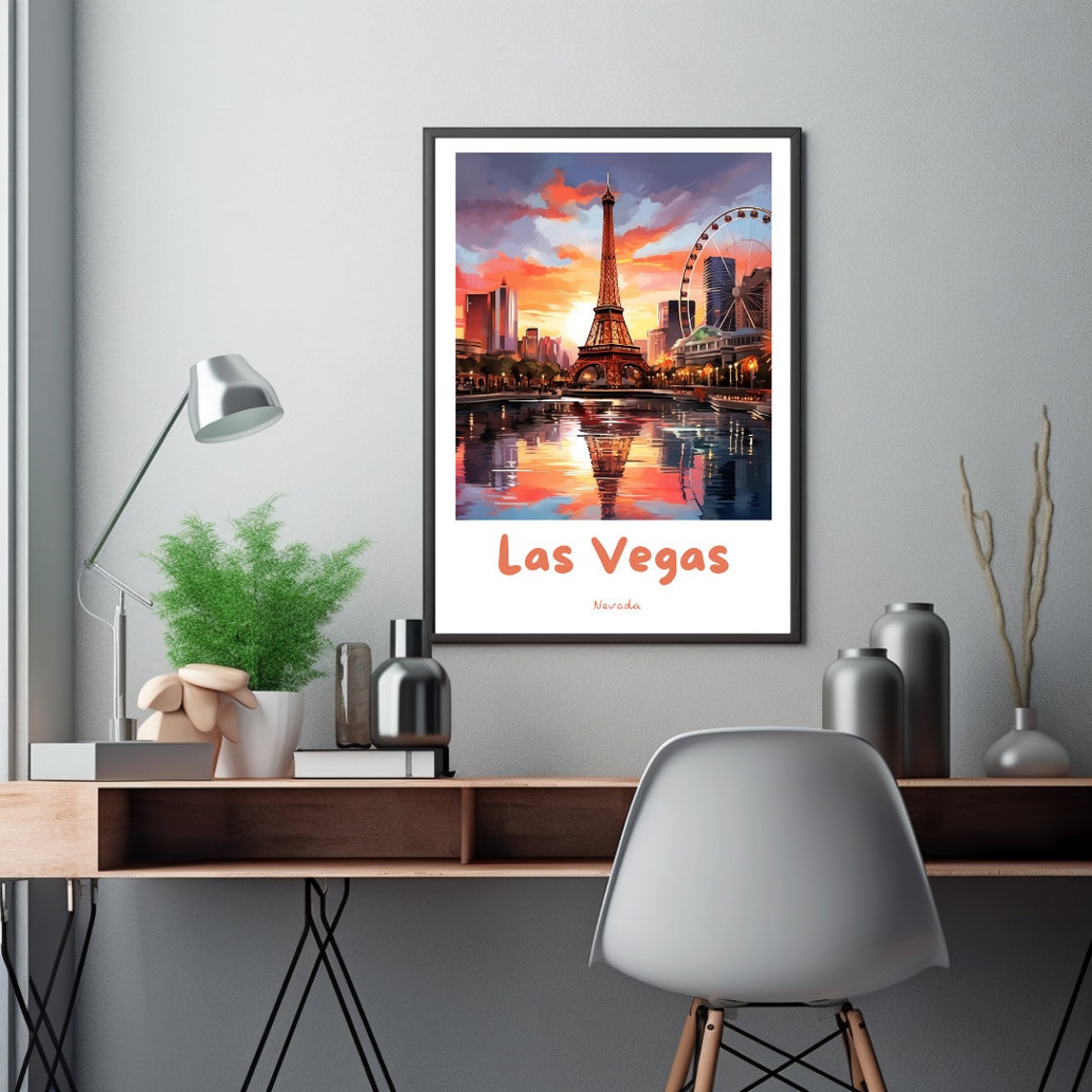 Las Vegas Traditional Travel Poster, Nevada - Image 2