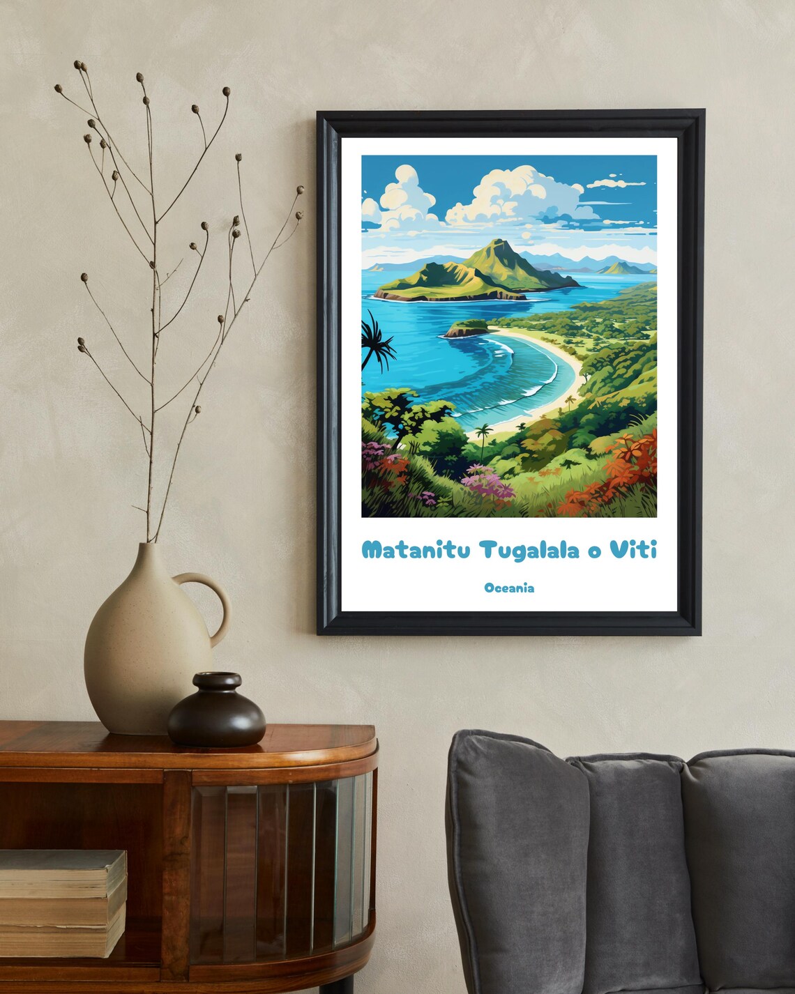 Fiji Tropical Island Travel Poster, Gift - Image 2