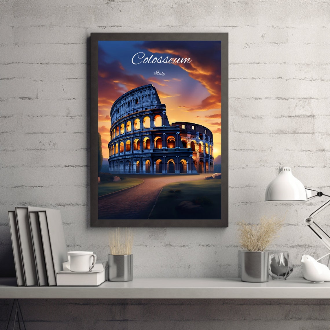 Colosseum Print, Rome Travel Poster - Image 2