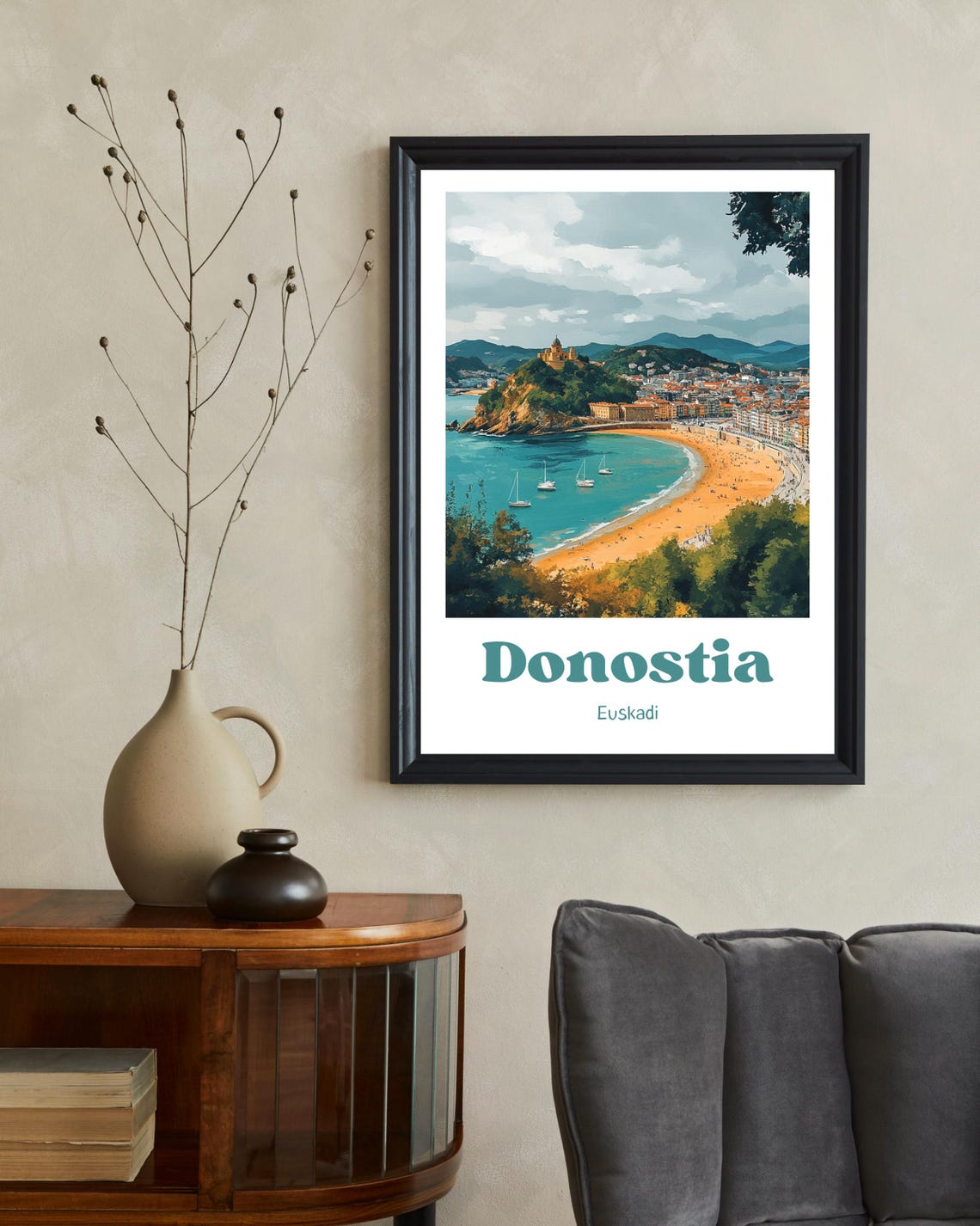 San Sebastian Travel Poster, Spain Christmas Decor - Image 2